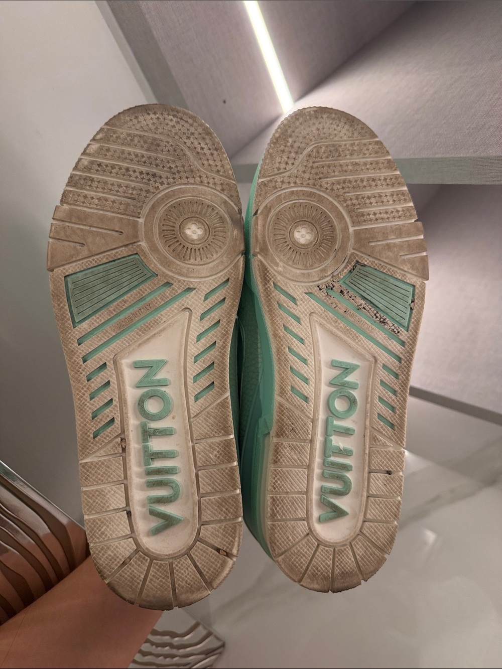 Louis Vuitton Mint Teal Trainer Sneakers - Women's - Picture 3 of 3